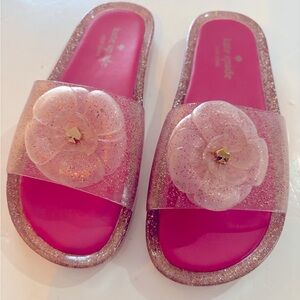 KATE SPADE Pink Flower Slide SANDALS 7
